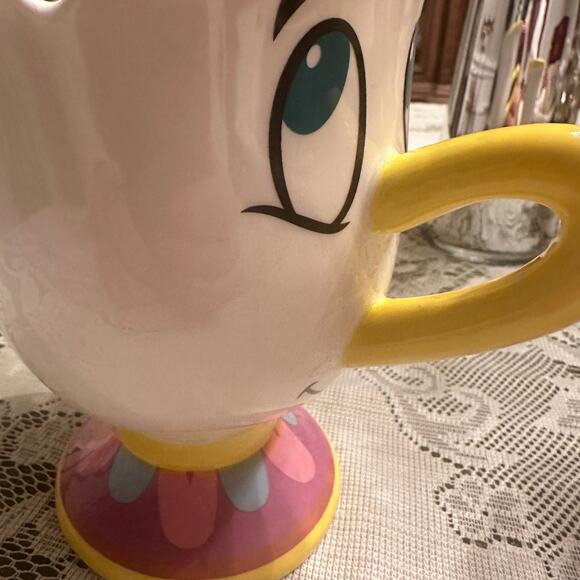Set of 2 Disney Beauty & The Beast 3-D CHIP Collectible Cup / Mug 5.5” & 4.5” - Picture 10 of 14